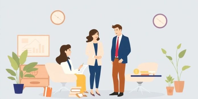 Illustrasjon av bedrift med fokus på arbeidsgiveravgift.