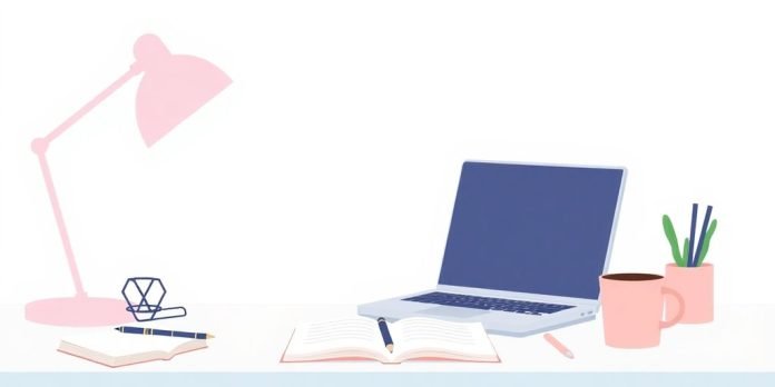 Moderne illustrasjon av et kontorlandskap for gründere.