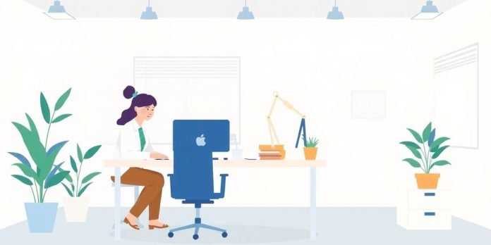 Illustrasjon av midlertidig ansettelse i arbeidsmiljøet.