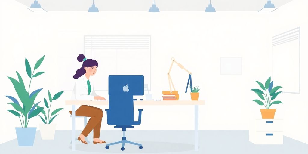 Illustrasjon av midlertidig ansettelse i arbeidsmiljøet.