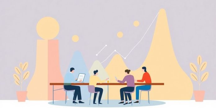 Moderne illustrasjon av forretningsmodell for nyetablerere.